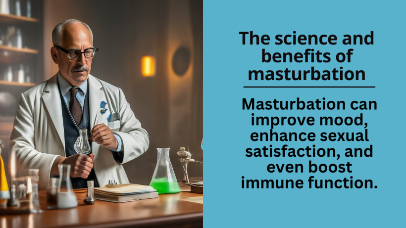 Masturbation Myths and Science man doing science with chemistry set